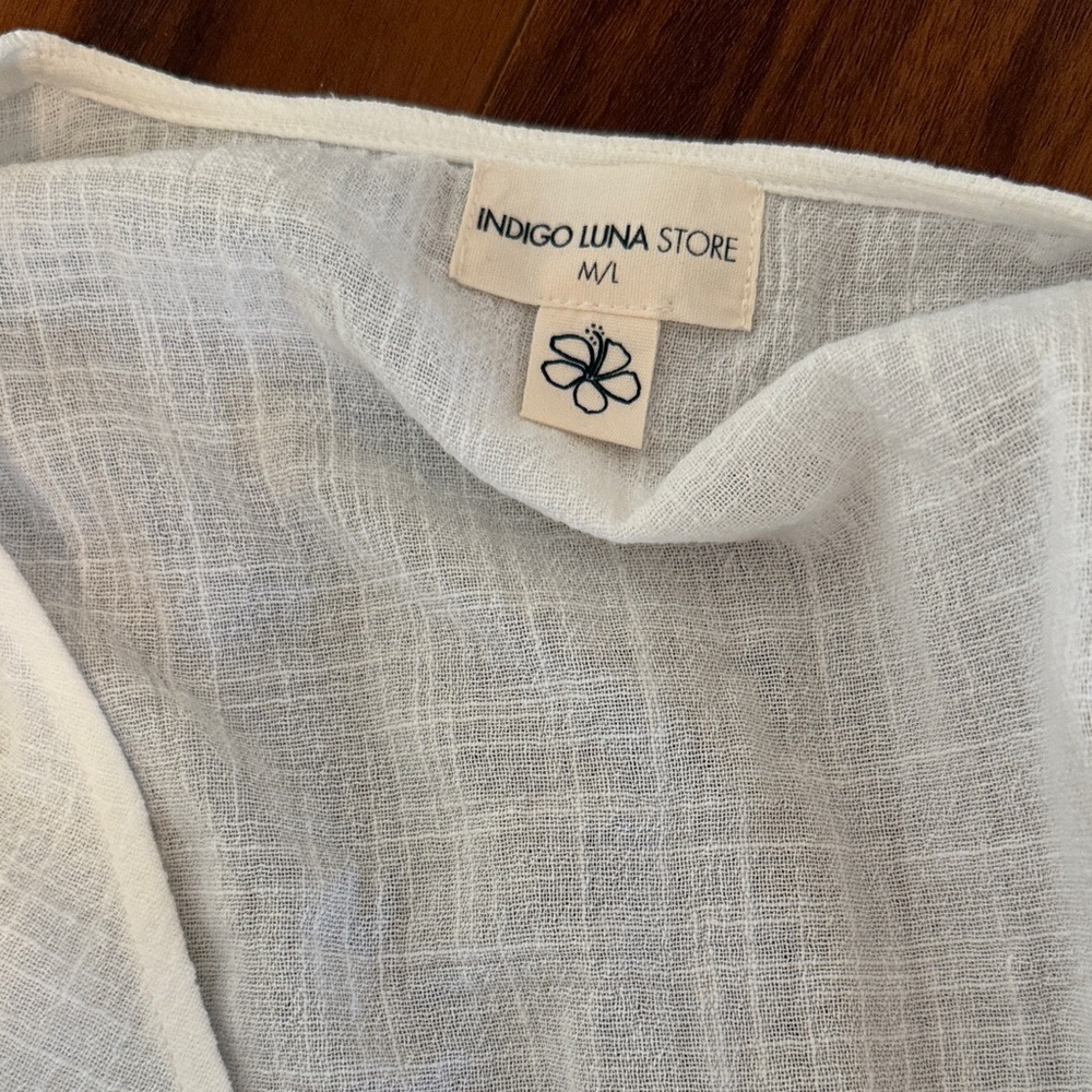 Indigo Luna Flow Wrap Top White M/L - Picture 5 of 5